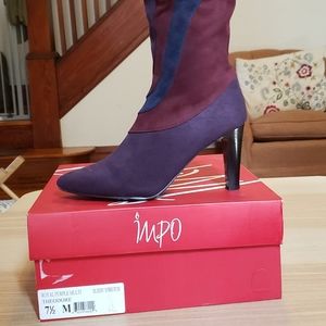 Impo suedy stretch heeled boots